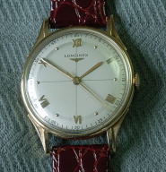 Longines 14K claw lugs wristwatch circa 1949